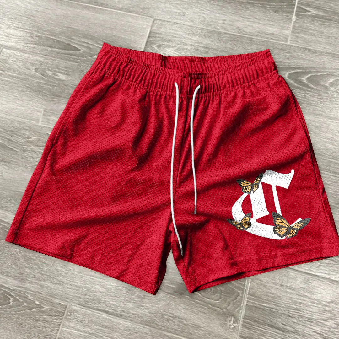 Vintage Street Style Butterfly Shorts