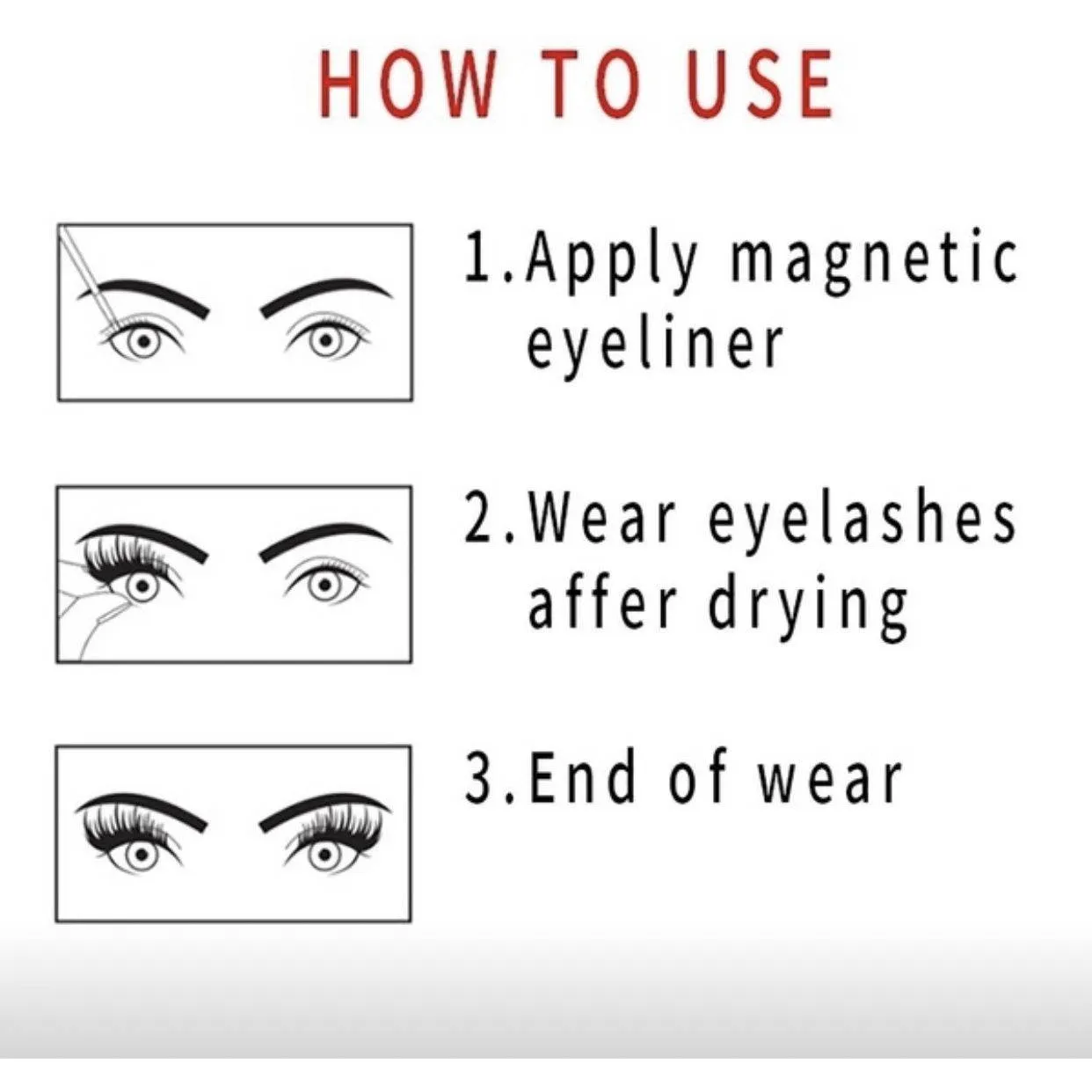 VIP Magnetic Lashes with Magnetic Eyeliner  - 2 pairs