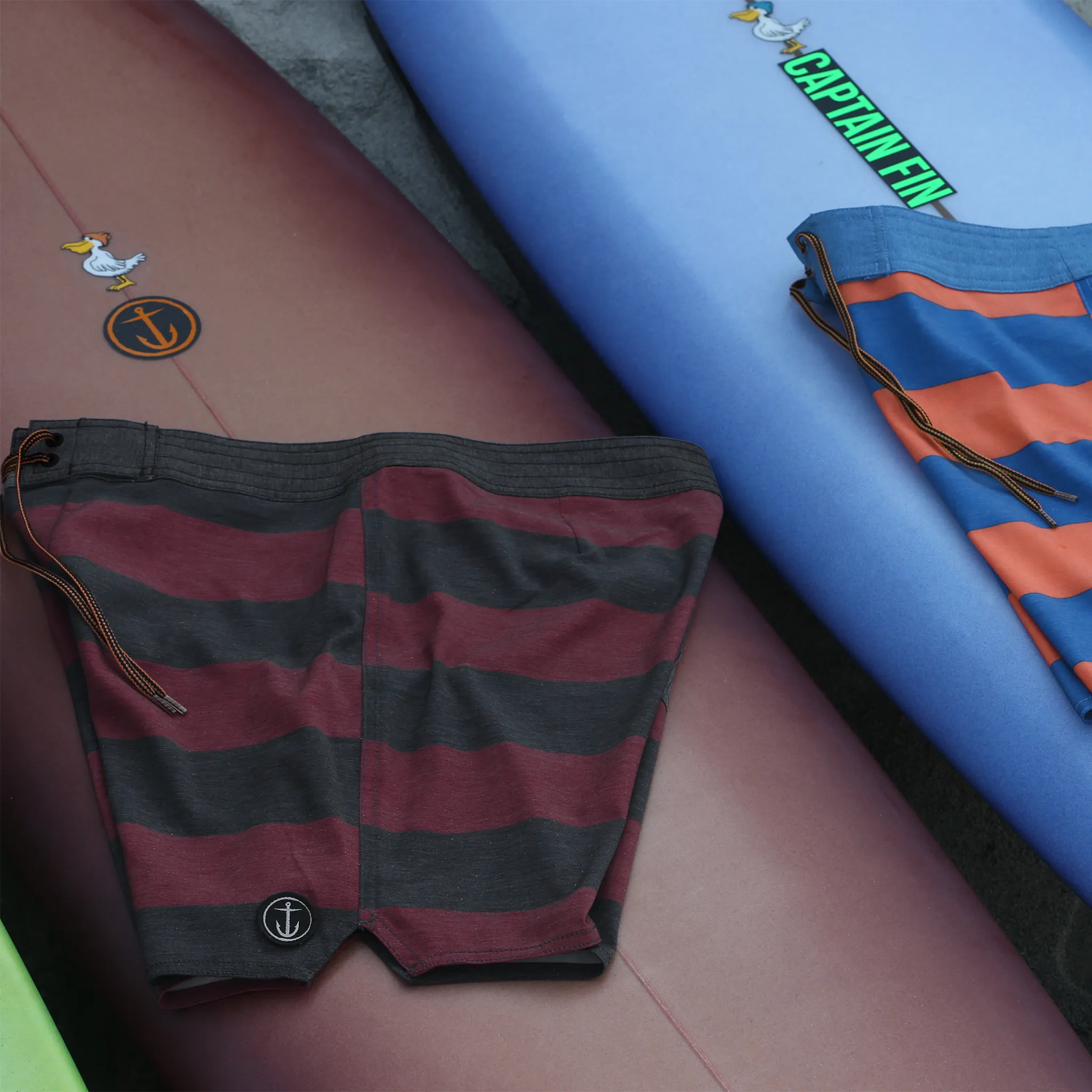 Voyager Rings Boardshort - Wine