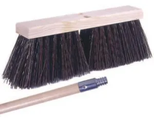 Weiler® Street Broom, 16 in Hardwood Block, 5-1/4 in Trim, Brown Poly Fill, 12 Kit, 44874