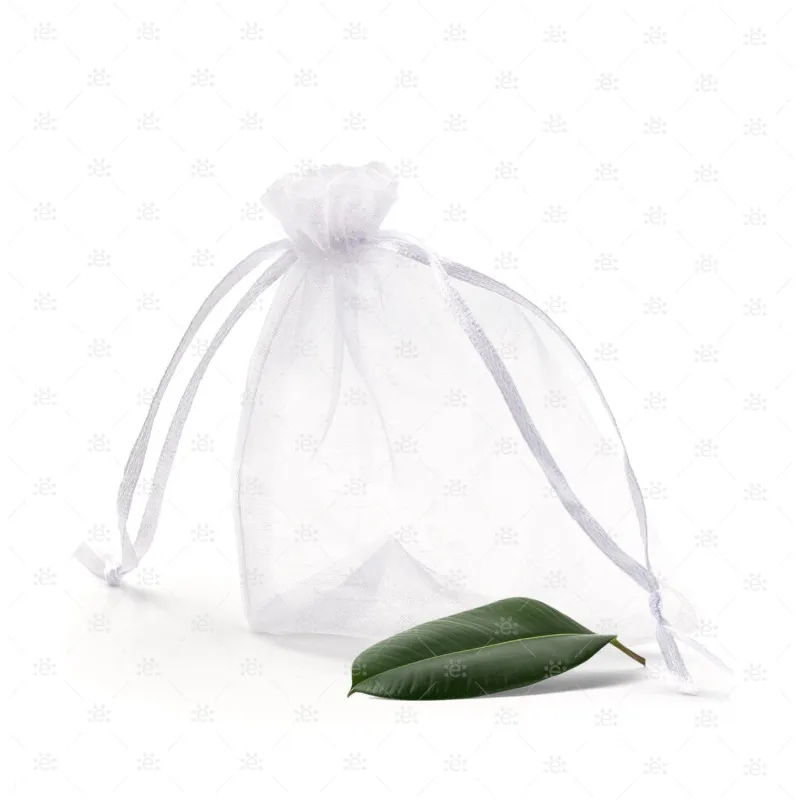 White Organza Gift Bag (10 Pack) 15 x 20cm