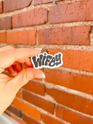 Wifey Checkered Vinyl Sticker | Decal