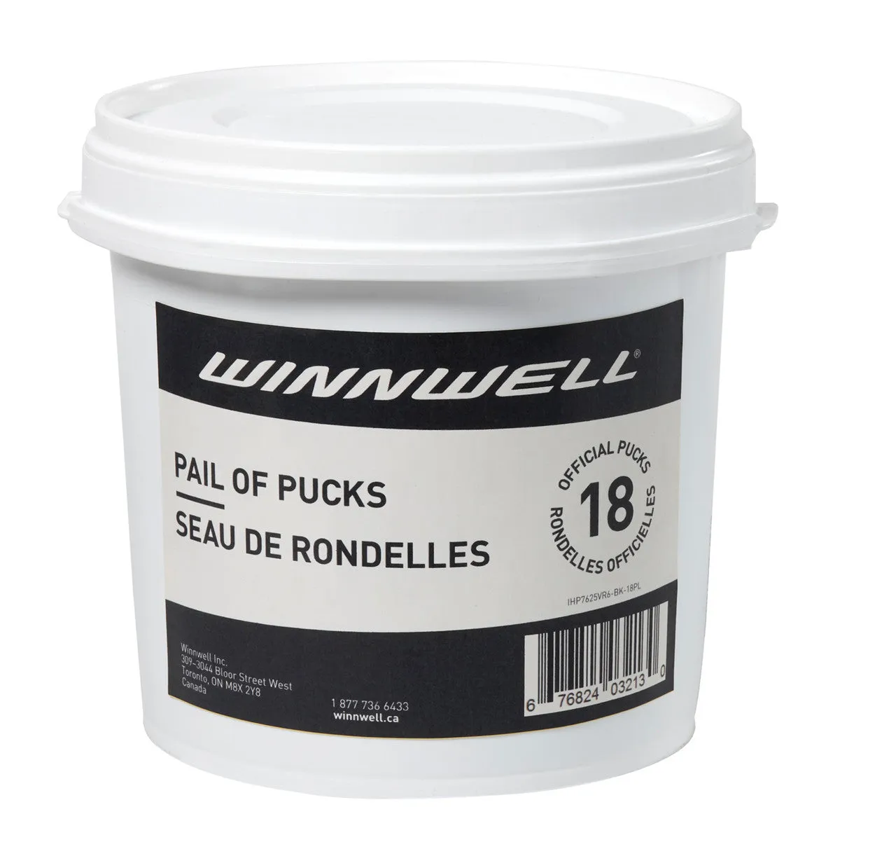 Winnwell Pail Of Pucks (18 Pucks)