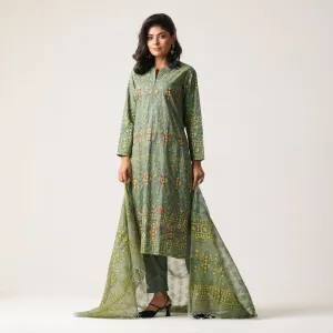 Womens Ethnic 3Pcs-Olive