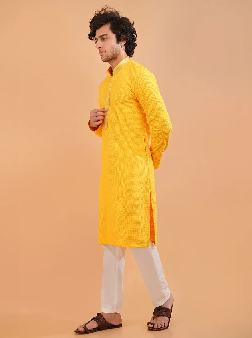 Yellow Kurta Pajama | Azania