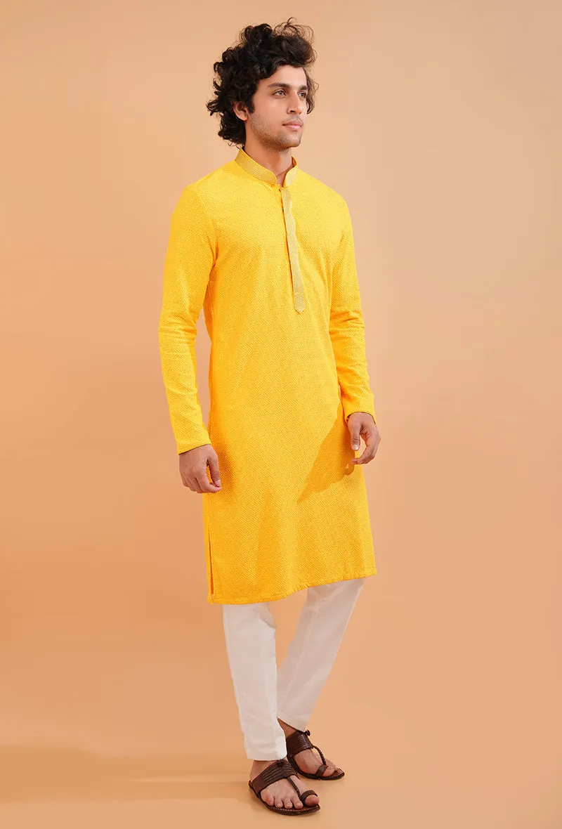 Yellow Kurta Pajama | Azania