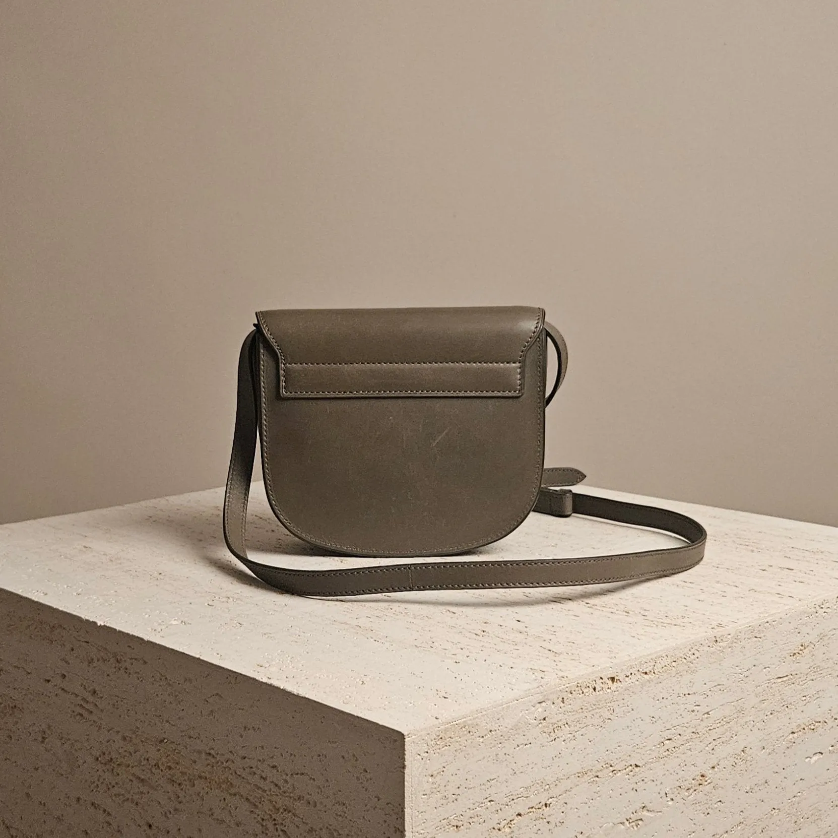 YSL - Saint Laurent Kaia Small Leather Shoulder Bag Army Green