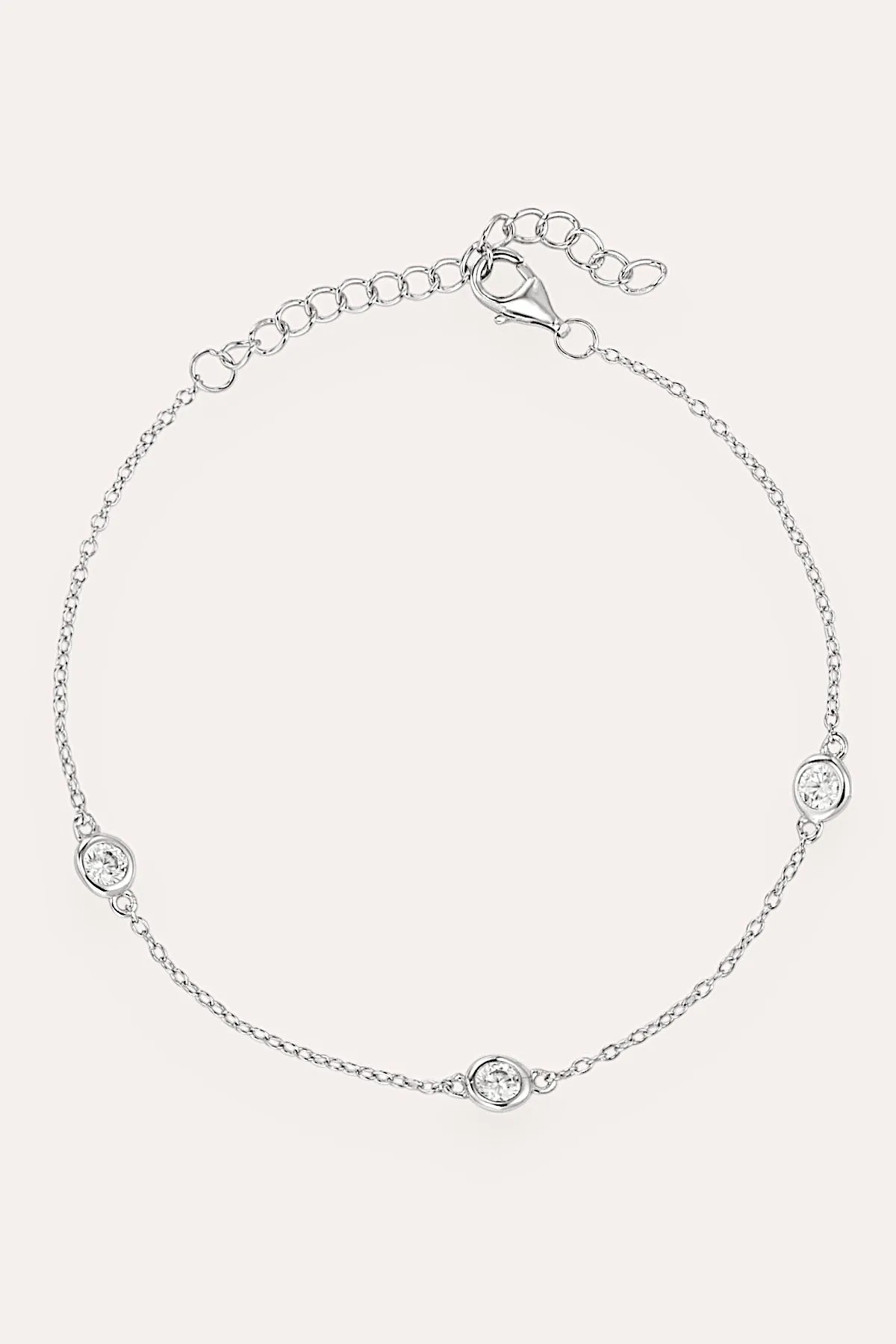 Zoe Drop Bracelet (Silver)