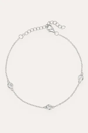Zoe Drop Bracelet (Silver)