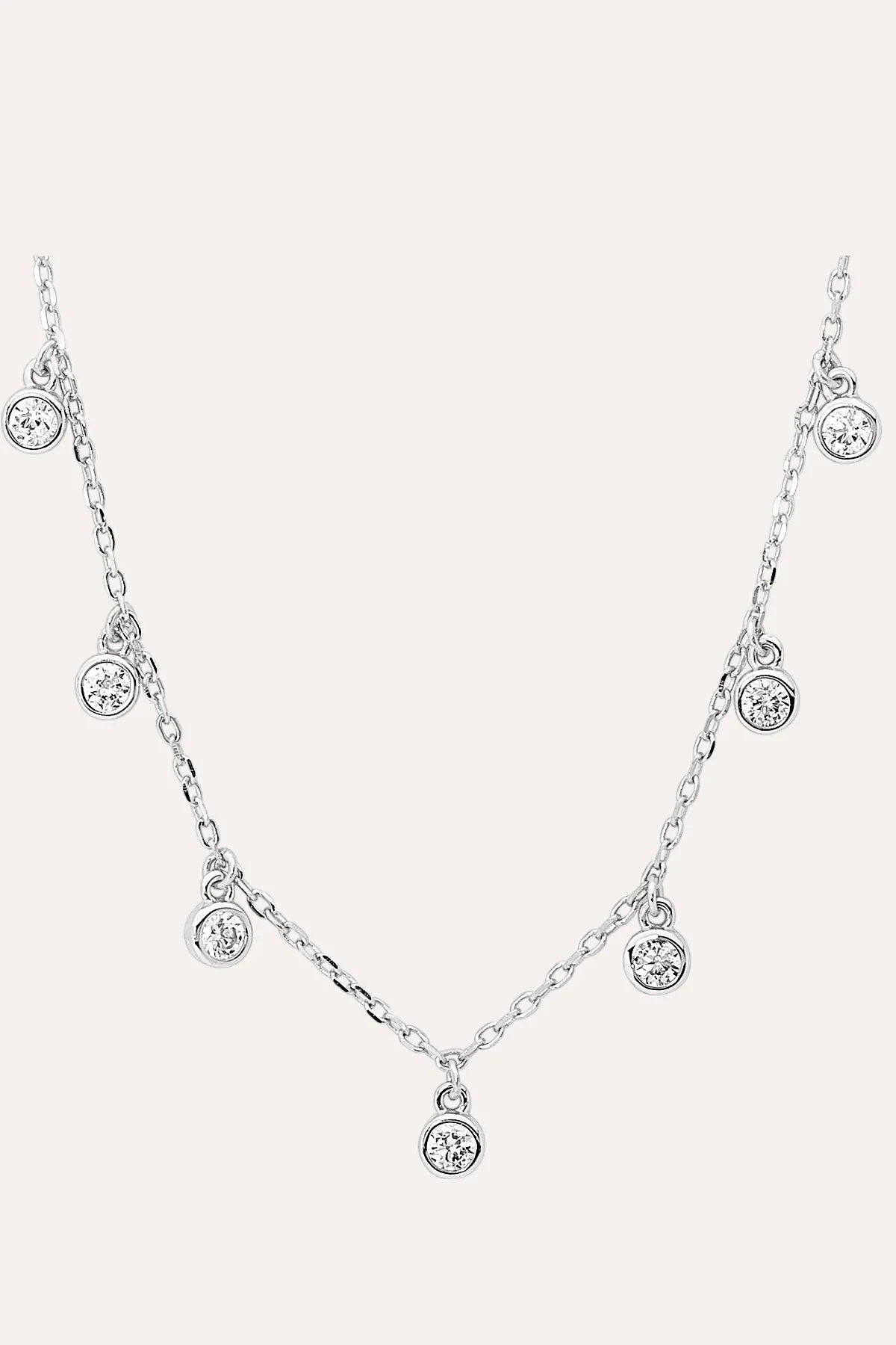 Zoe Drop Necklace (Silver)